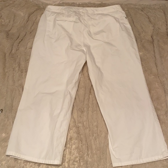 Lands End Crisp White Cropped Pants, 18 Reg - Picture 4 of 4